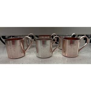 Vintage Smirnoff Mule Copper Moscow Mule Mugs - Set of 6,